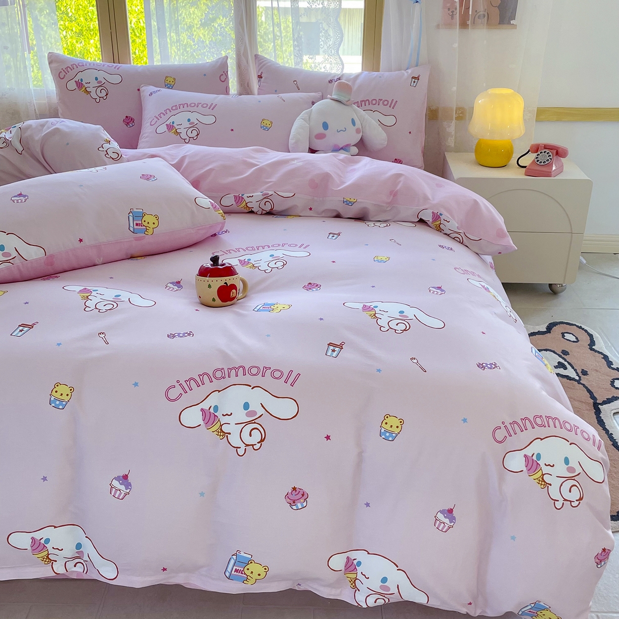 91家纺网 家纺一手货源 找家纺 浩诚 2025新款三丽鸥专版花型三件套四件套 云朵