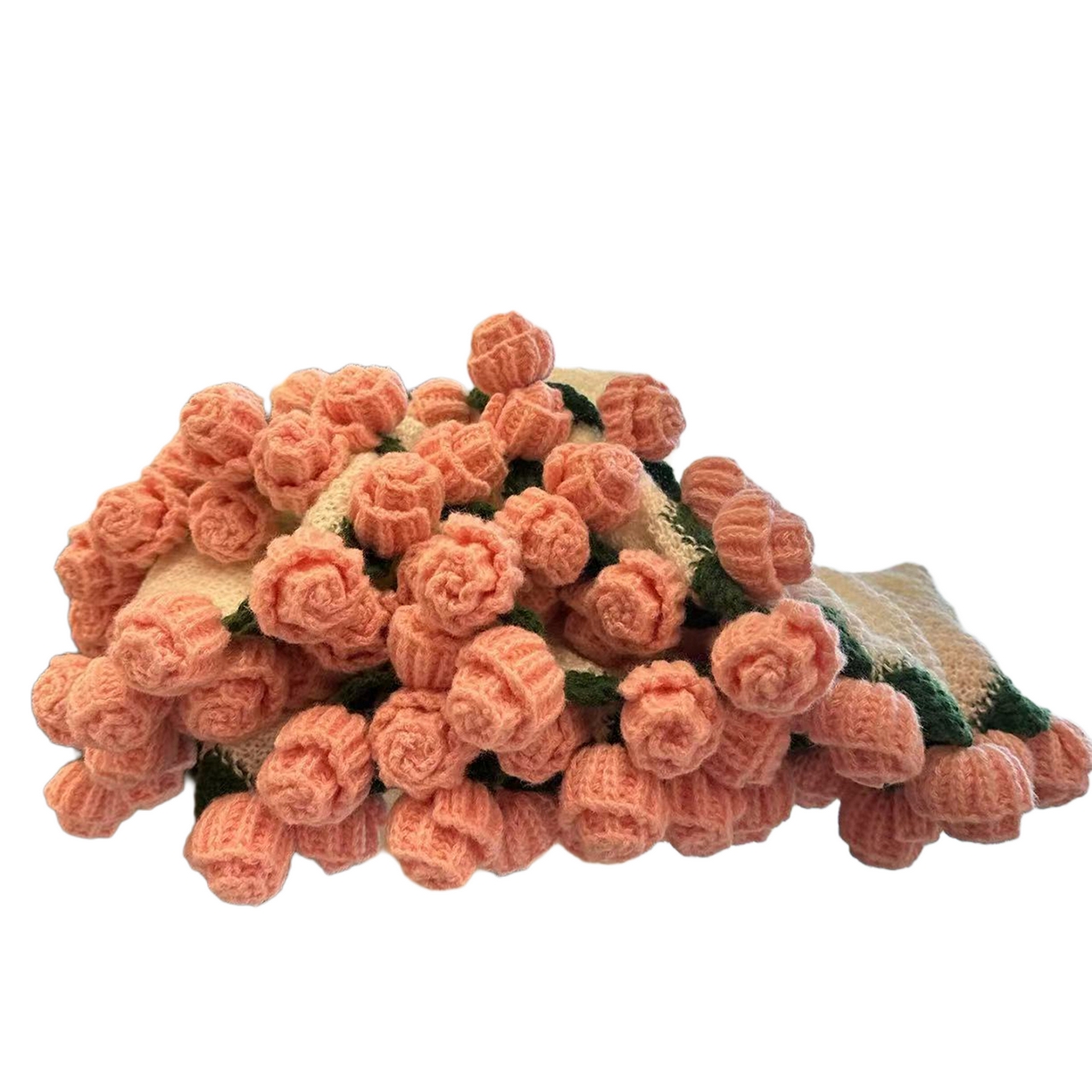 91家纺网 家纺一手货源 找家纺 肖恩毯业 玫瑰花毛毯2025新款鹿毛绒针织毛毯轻奢纯色圆形四季盖毯方便好携带 甜蜜粉