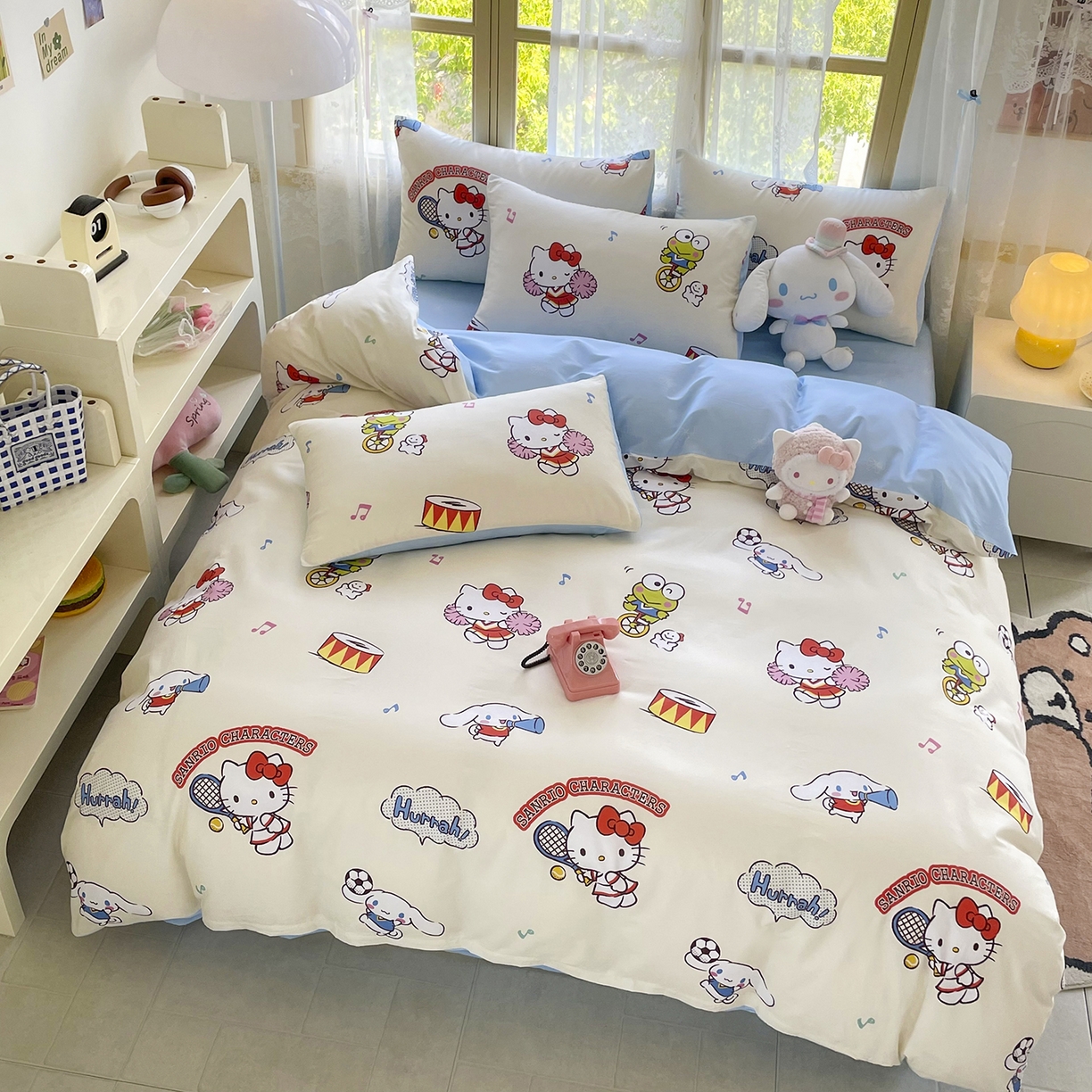 91家纺网 家纺一手货源 找家纺 浩诚 2025新款三丽鸥专版花型三件套四件套 运动会