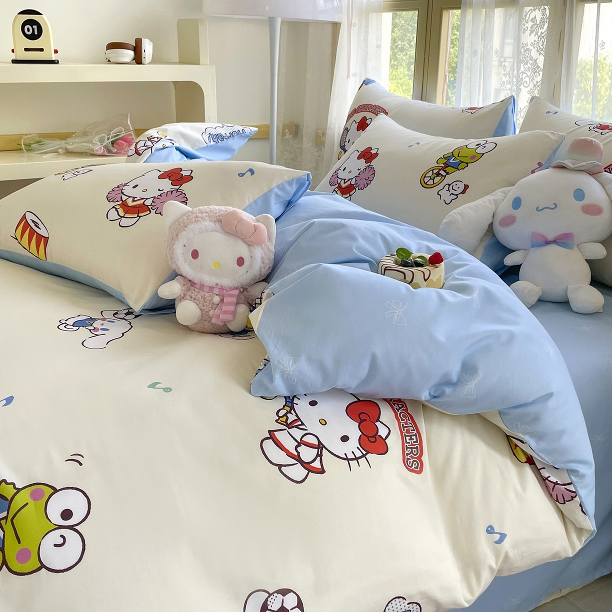 91家纺网 家纺一手货源 找家纺 浩诚 2025新款三丽鸥专版花型三件套四件套 运动会