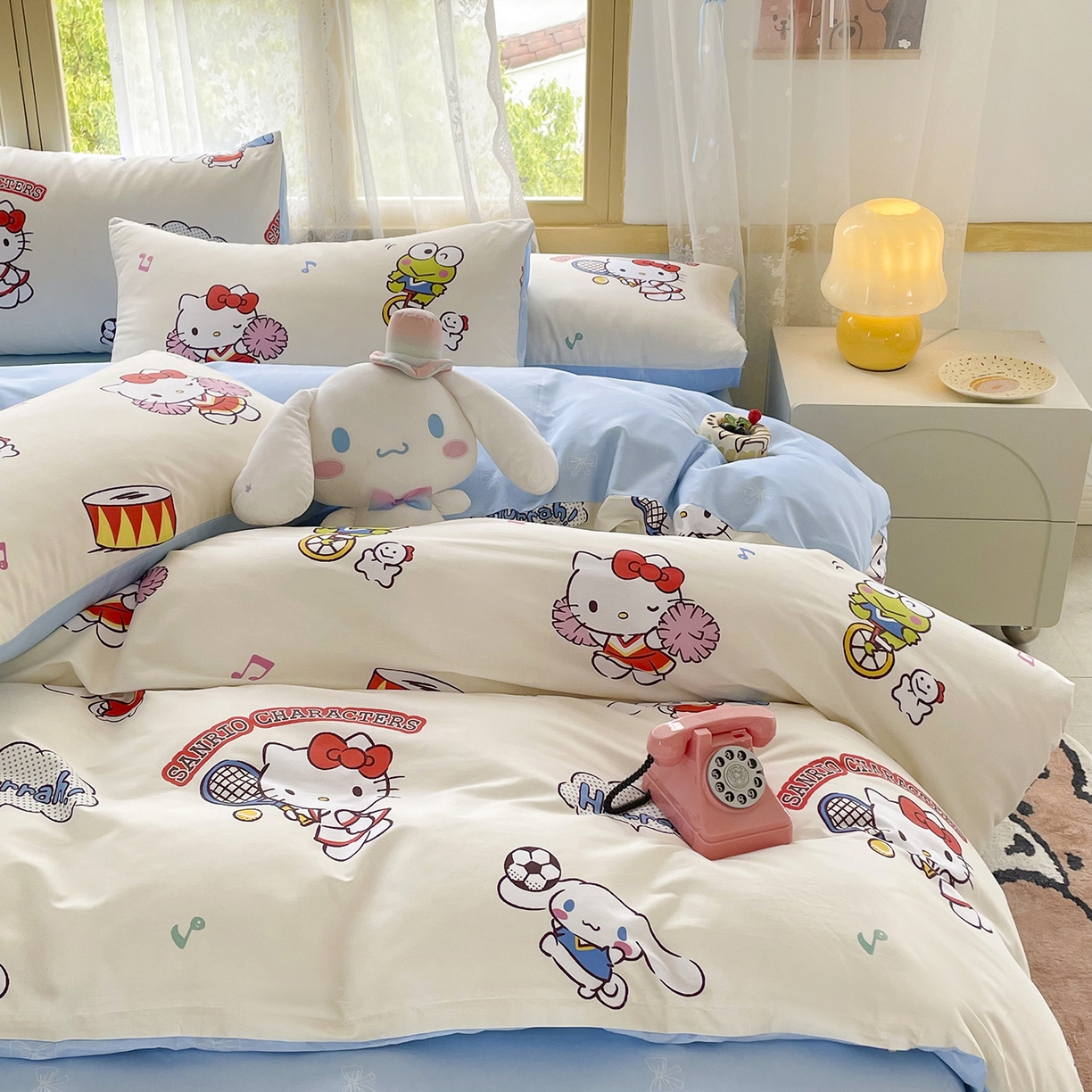 91家纺网 家纺一手货源 找家纺 浩诚 2025新款三丽鸥专版花型三件套四件套 运动会