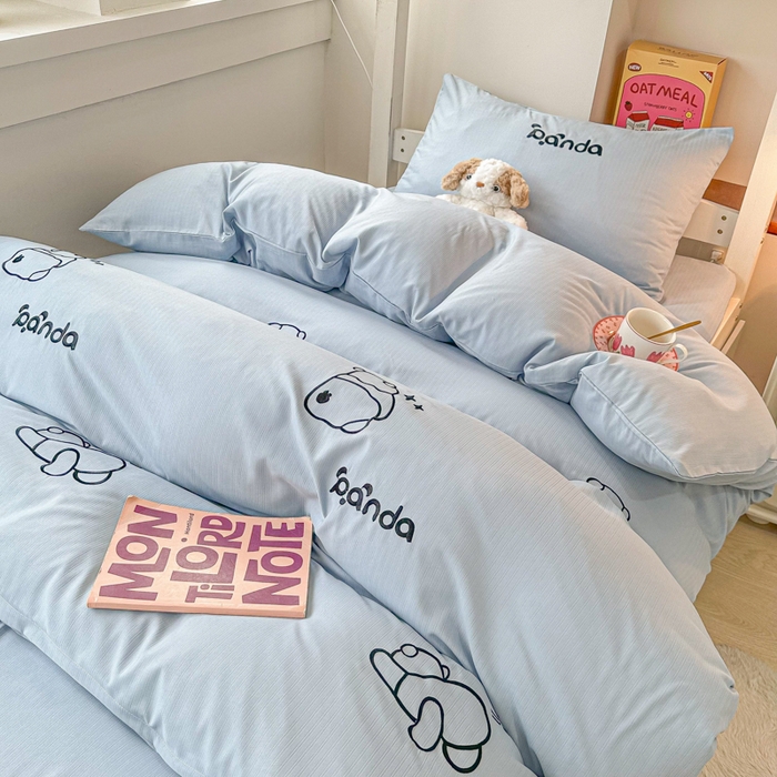 91家纺网 家纺一手货源 找家纺 （总）多乐家纺 2025新款超柔A类母婴级加厚小竺棉学生宿舍三件套上下铺三件套四件套