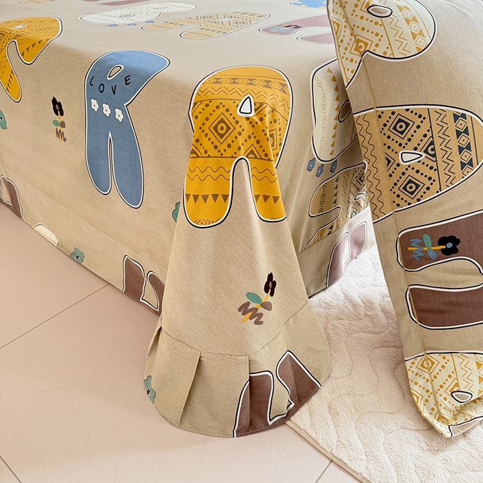 91家纺网 家纺一手货源 找家纺 家贝爱 2024新款加厚纯棉生态磨毛床单系列  印象派