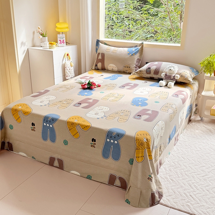 91家纺网 家纺一手货源 找家纺 家贝爱 2024新款加厚纯棉生态磨毛床单系列  印象派