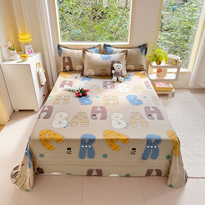 91家纺网 家纺一手货源 找家纺 家贝爱 2024新款加厚纯棉生态磨毛床单系列  印象派