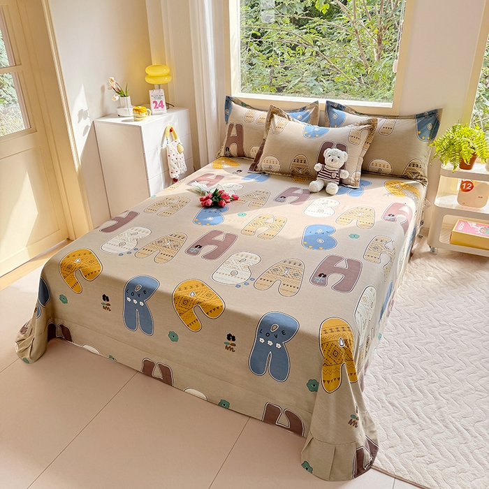 91家纺网 家纺一手货源 找家纺 家贝爱 2024新款加厚纯棉生态磨毛床单系列  印象派