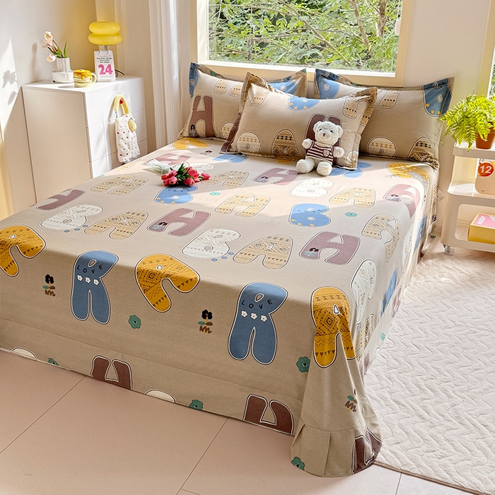 91家纺网 家纺一手货源 找家纺 家贝爱 2024新款加厚纯棉生态磨毛床单系列  印象派