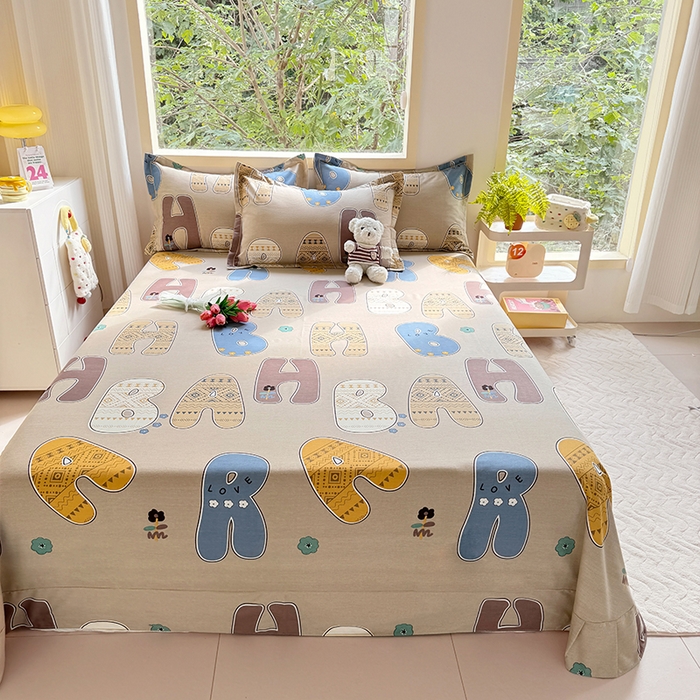 91家纺网 家纺一手货源 找家纺 家贝爱 2024新款加厚纯棉生态磨毛床单系列  印象派