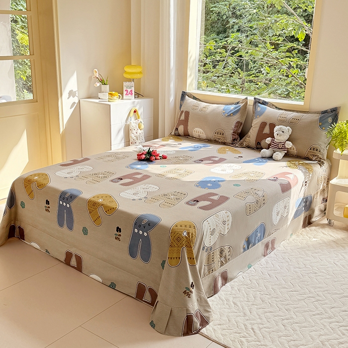 91家纺网 家纺一手货源 找家纺 家贝爱 2024新款加厚纯棉生态磨毛床单系列  印象派