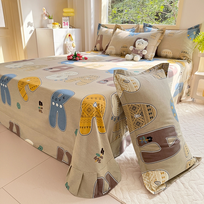 91家纺网 家纺一手货源 找家纺 家贝爱 2024新款加厚纯棉生态磨毛床单系列  印象派