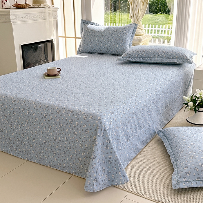 91家纺网 家纺一手货源 找家纺 家贝爱 2024新款加厚纯棉生态磨毛床单系列 伊兰