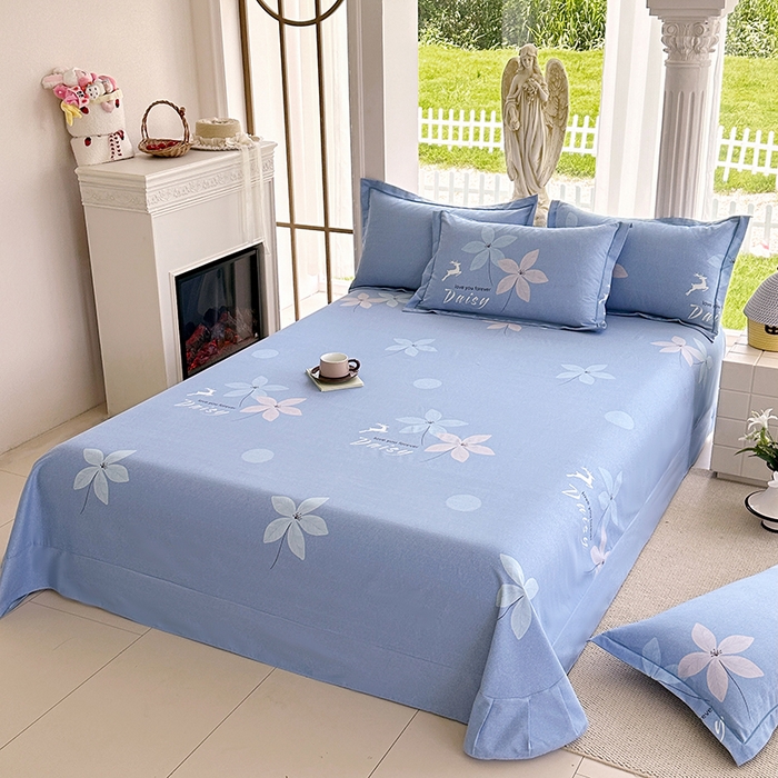 91家纺网 家纺一手货源 找家纺 家贝爱 2024新款加厚纯棉生态磨毛床单系列  一路繁华