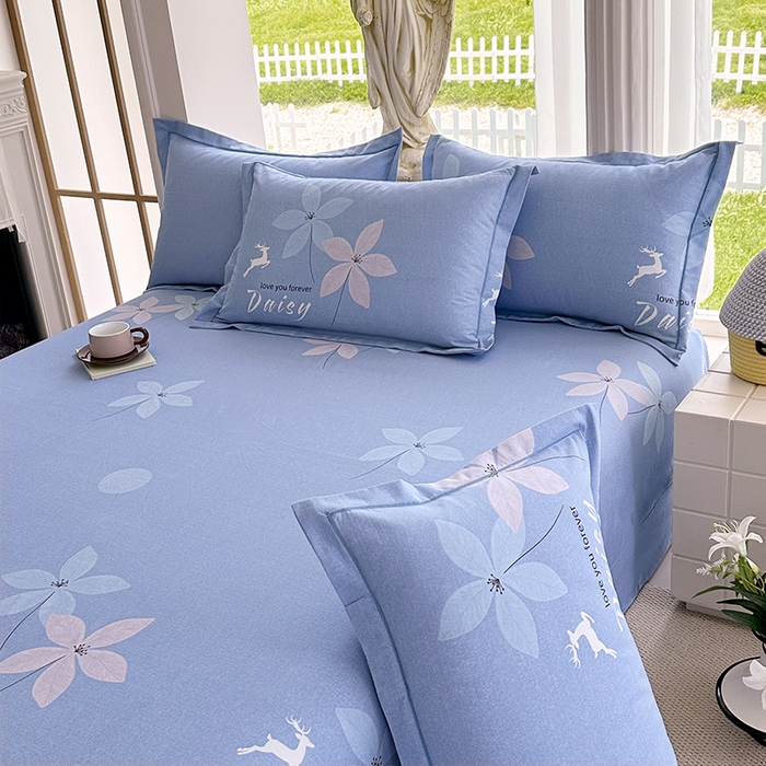 91家纺网 家纺一手货源 找家纺 家贝爱 2024新款加厚纯棉生态磨毛床单系列  一路繁华