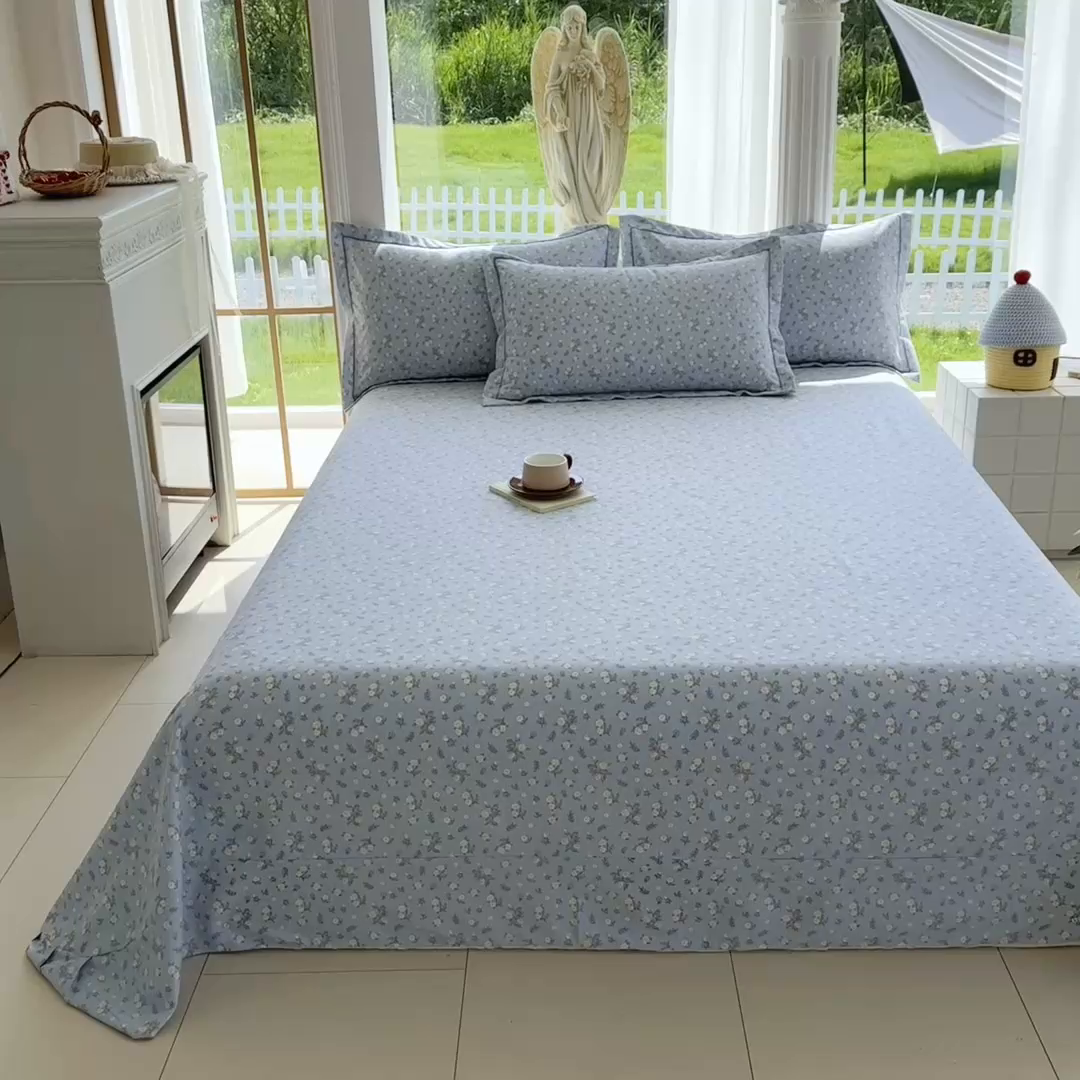 91家纺网 家纺一手货源 找家纺 家贝爱 2024新款加厚纯棉生态磨毛床单系列 伊兰