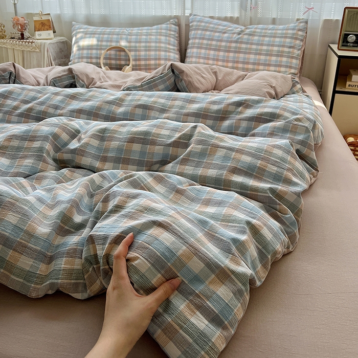 91家纺网 家纺一手货源 找家纺 （总）名品家纺 2025新品加厚高克重亚麻原麻提花四件套（提供买家秀）