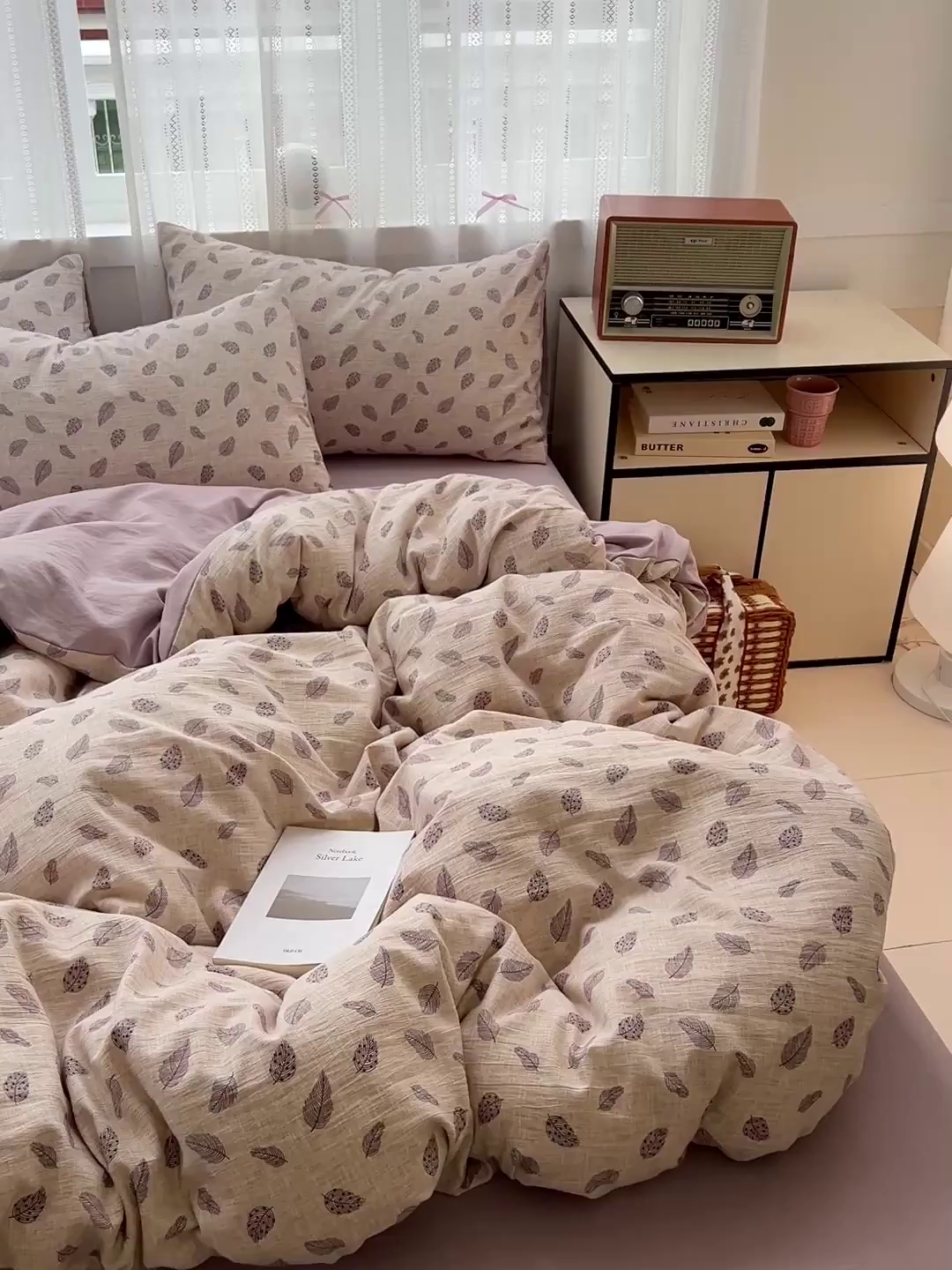 91家纺网 家纺一手货源 找家纺 名品家纺 2026新品加厚高克重亚麻原麻提花四件套（提供买家秀） 洛檀紫