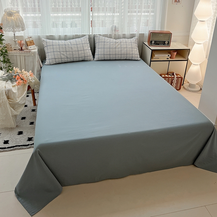 91家纺网 家纺一手货源 找家纺 名品家纺 2026新品加厚高克重亚麻原麻提花四件套（提供买家秀） 梦雨