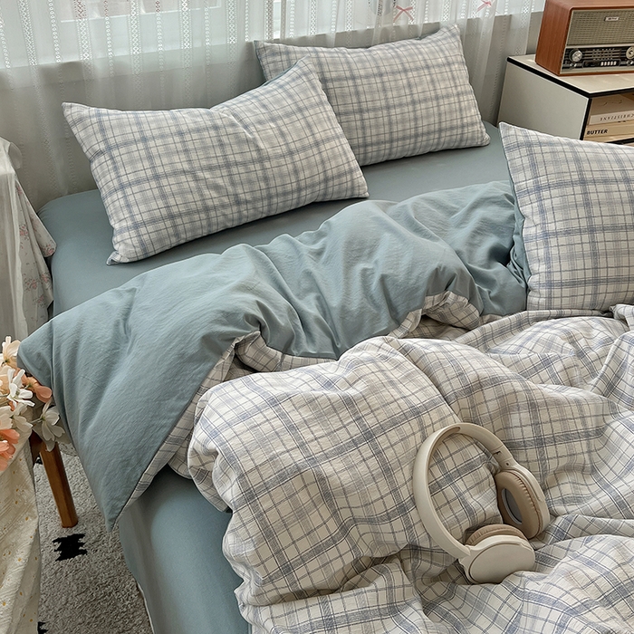 91家纺网 家纺一手货源 找家纺 名品家纺 2026新品加厚高克重亚麻原麻提花四件套（提供买家秀） 梦雨