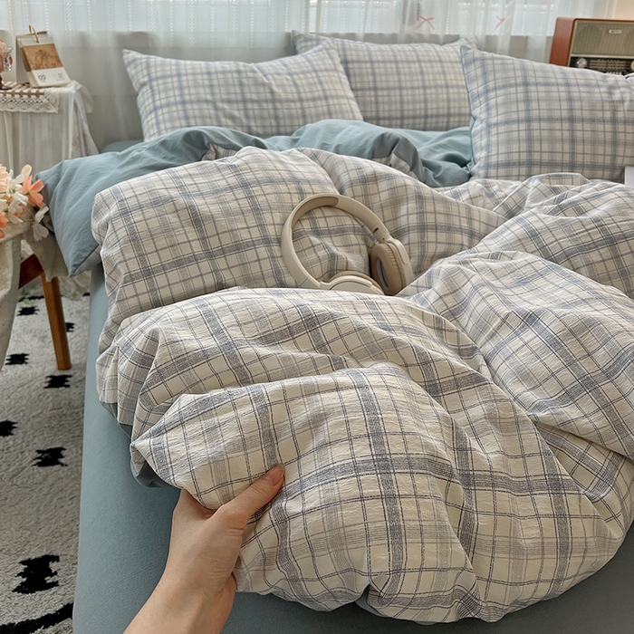 91家纺网 家纺一手货源 找家纺 名品家纺 2026新品加厚高克重亚麻原麻提花四件套（提供买家秀） 梦雨