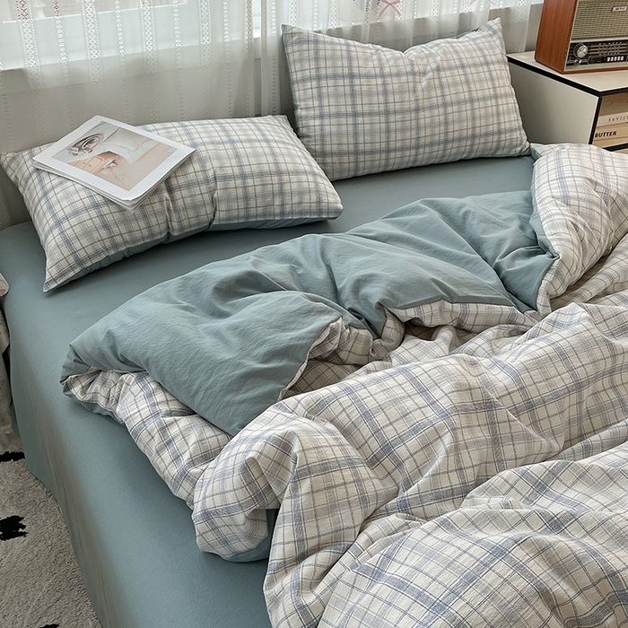 91家纺网 家纺一手货源 找家纺 名品家纺 2026新品加厚高克重亚麻原麻提花四件套（提供买家秀） 梦雨