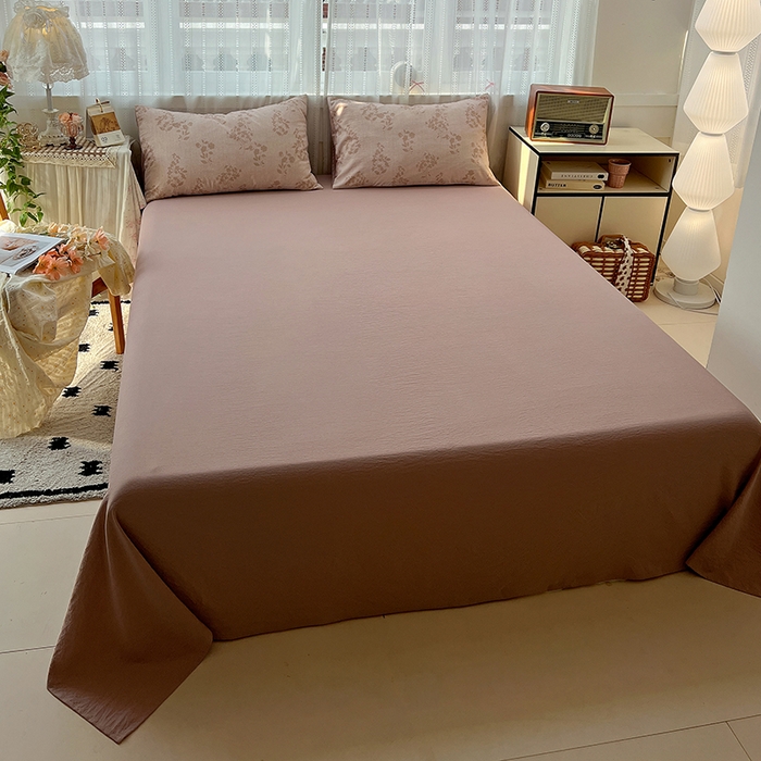 91家纺网 家纺一手货源 找家纺 名品家纺 2026新品加厚高克重亚麻原麻提花四件套（提供买家秀） 暮春覆吻