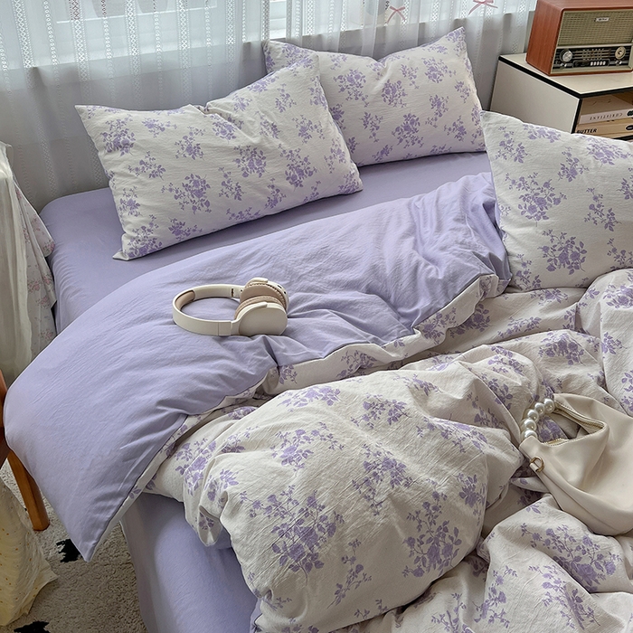 91家纺网 家纺一手货源 找家纺 名品家纺 2026新品加厚高克重亚麻原麻提花四件套（提供买家秀） 青芷