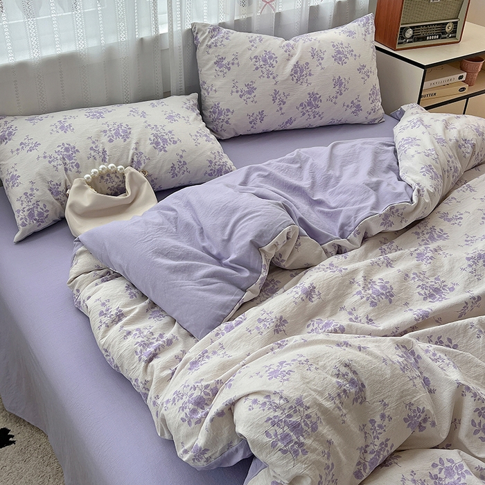 91家纺网 家纺一手货源 找家纺 名品家纺 2026新品加厚高克重亚麻原麻提花四件套（提供买家秀） 青芷