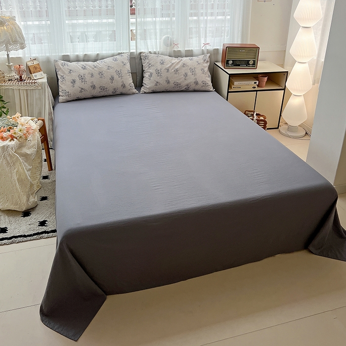 91家纺网 家纺一手货源 找家纺 名品家纺 2026新品加厚高克重亚麻原麻提花四件套（提供买家秀） 素兰馨