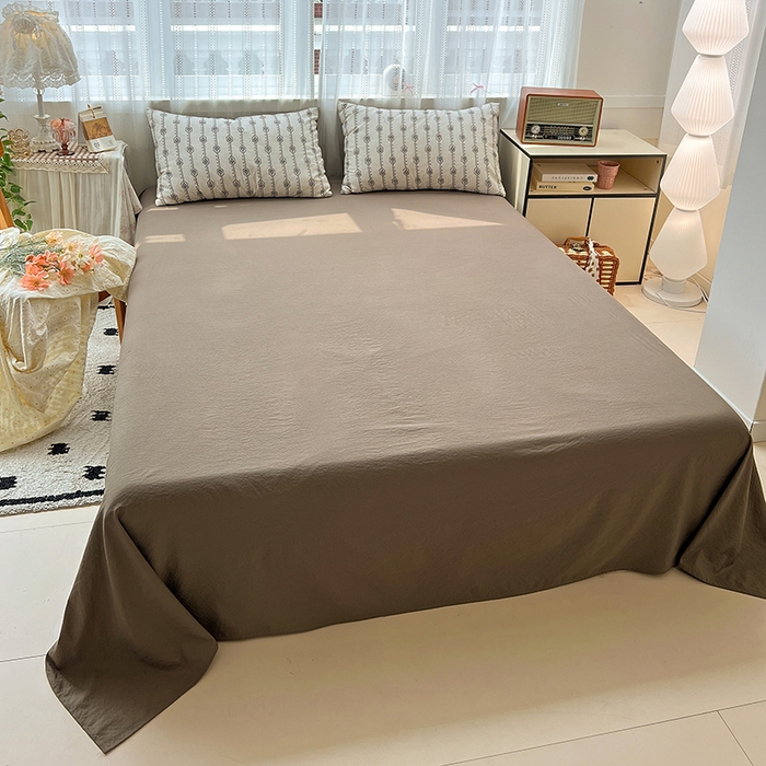 91家纺网 家纺一手货源 找家纺 名品家纺 2026新品加厚高克重亚麻原麻提花四件套（提供买家秀） 伊芙琳