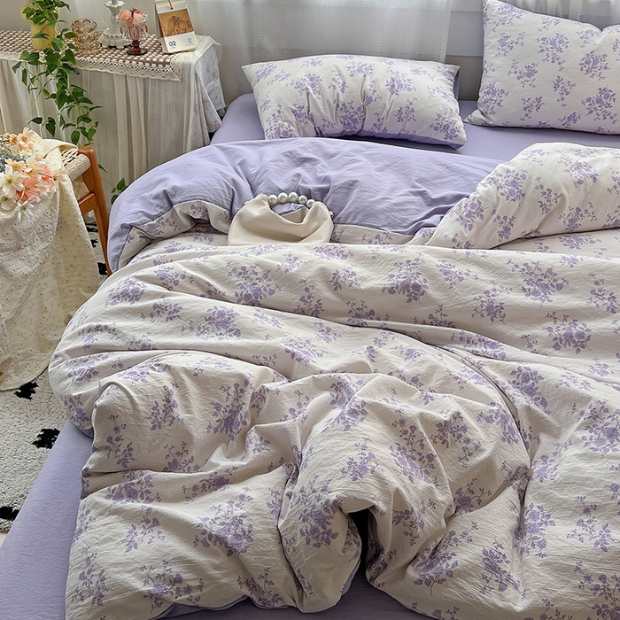 91家纺网 家纺一手货源 找家纺 （总）名品家纺 2025新品加厚高克重亚麻原麻提花四件套（提供买家秀）