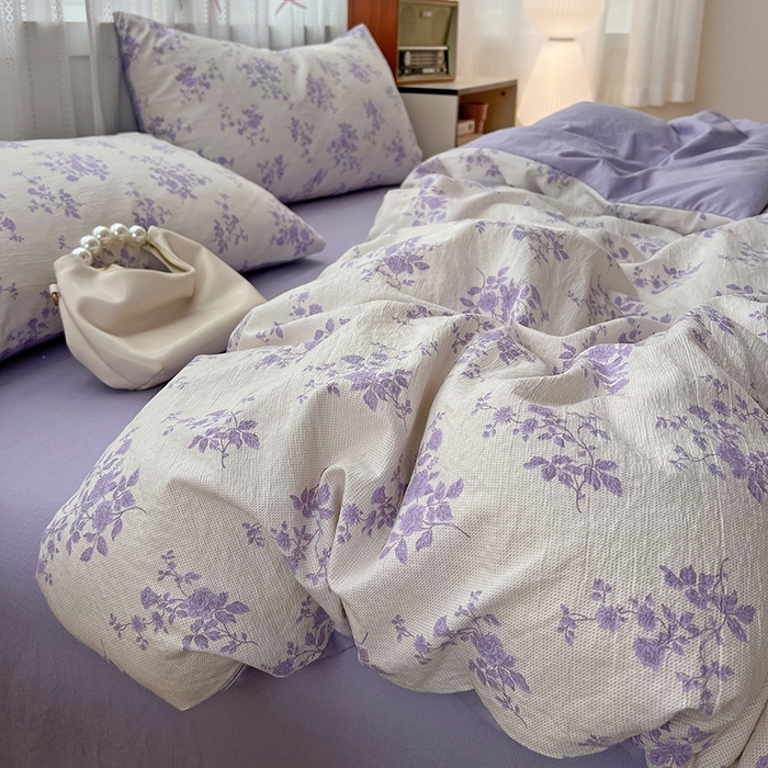 91家纺网 家纺一手货源 找家纺 （总）名品家纺 2025新品加厚高克重亚麻原麻提花四件套（提供买家秀）