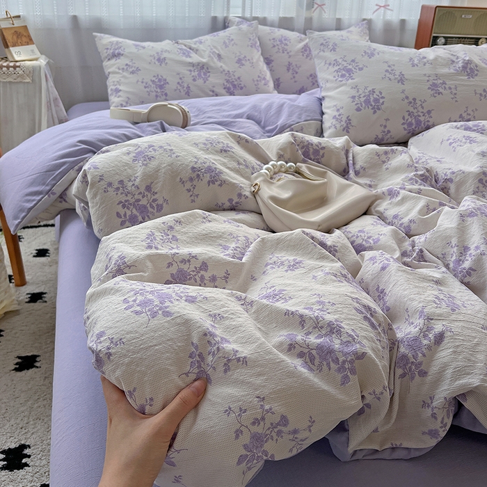 91家纺网 家纺一手货源 找家纺 （总）名品家纺 2025新品加厚高克重亚麻原麻提花四件套（提供买家秀）