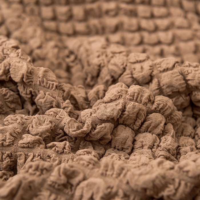 91家纺网 家纺一手货源 找家纺 布兰鸟【沙发套】 2025新款泡泡沙发套【英文裙摆款】多个沙发风格 单色埃及灰