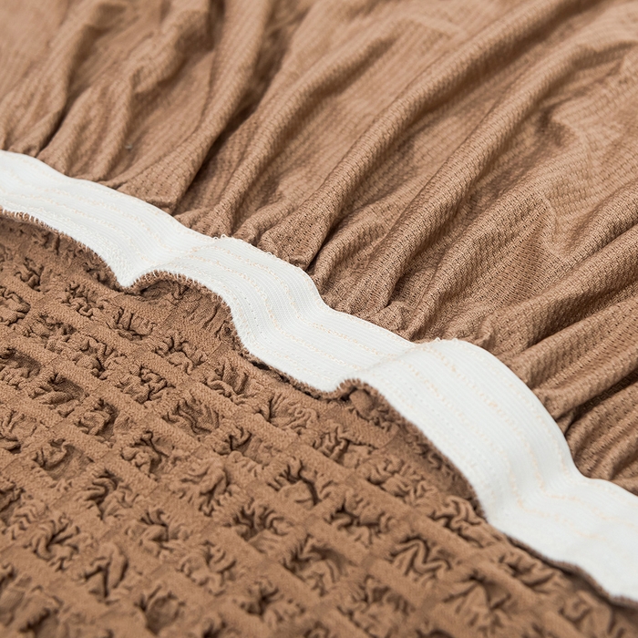 91家纺网 家纺一手货源 找家纺 布兰鸟【沙发套】 2025新款泡泡沙发套【英文裙摆款】多个沙发风格 单色埃及灰