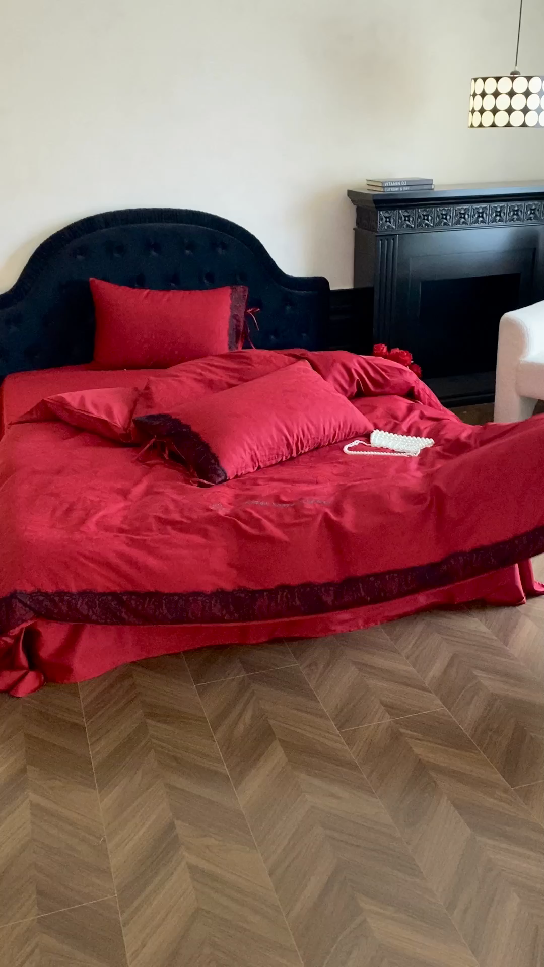 91家纺网 家纺一手货源 找家纺 （总）初拾 2025新款100s全棉纯棉红色提花简约婚庆四件套 爱琴海系列