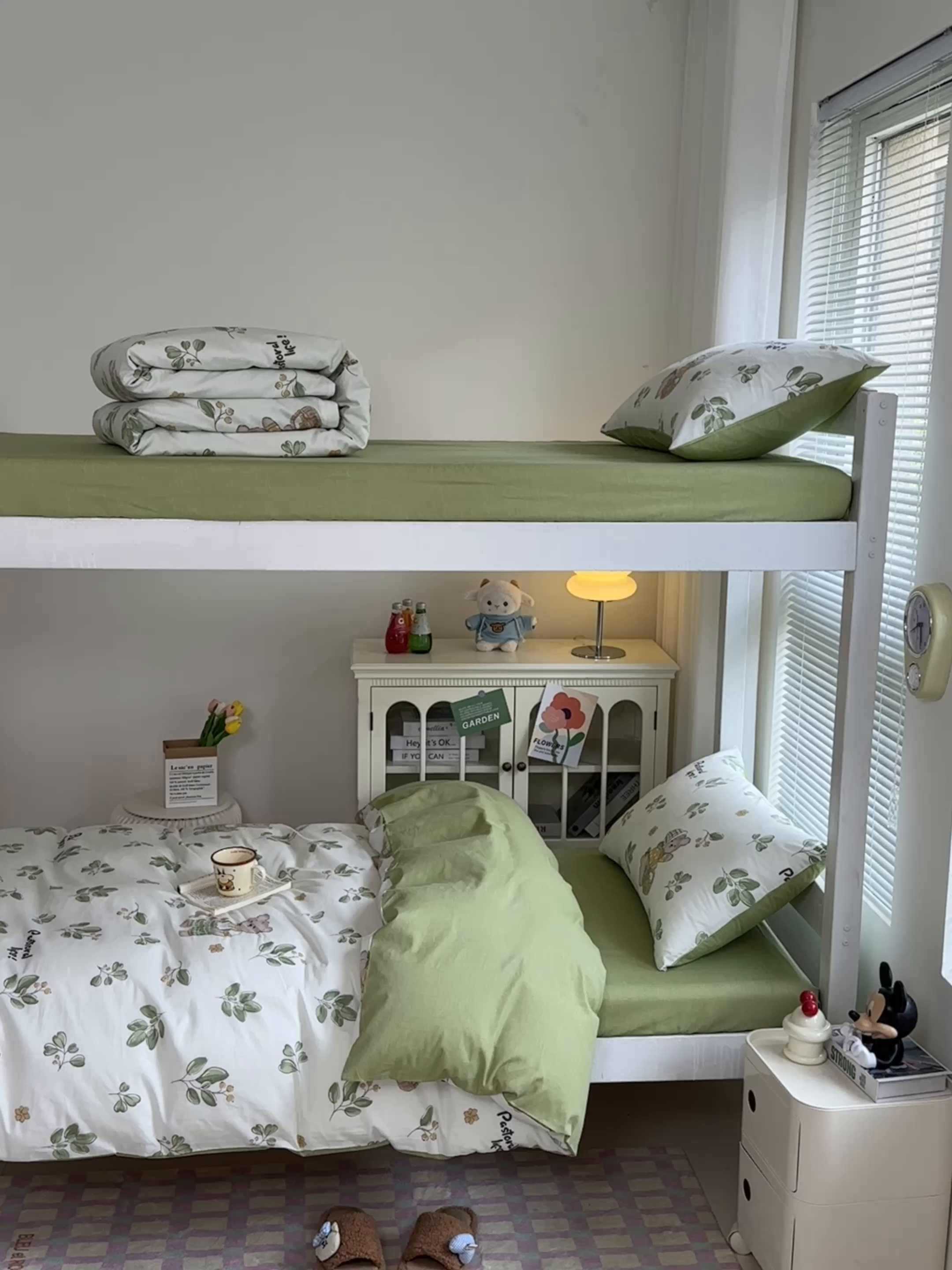 91家纺网 家纺一手货源 找家纺 寐眠 2025新款全棉纯棉印花学生三件套上下铺三件套 秋实