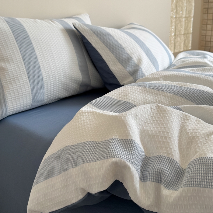 91家纺网 家纺一手货源 找家纺 （总）缘生活 2025新款色织华夫格四件套