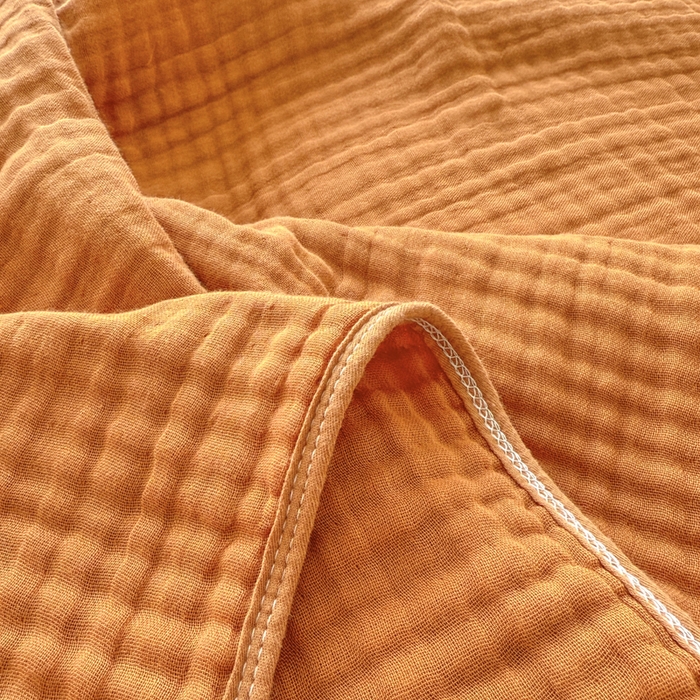 91家纺网 家纺一手货源 找家纺 （总）棠薇家纺 2025新款A类日韩无印风泡泡纱六层素色纯色盖毯毛巾被夏被皱皱毯婴幼毯浴巾