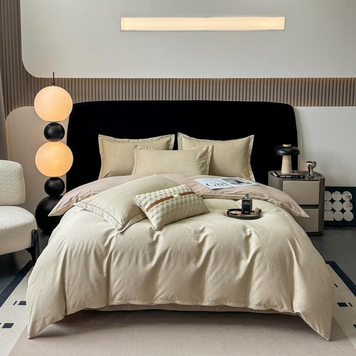 昊翔 2025下半年新款全棉纯棉加厚磨毛四件套 邦尼-咖