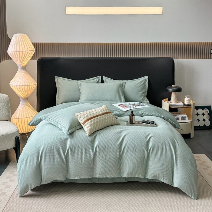 昊翔 2025下半年新款全棉纯棉加厚磨毛四件套  邦尼-绿