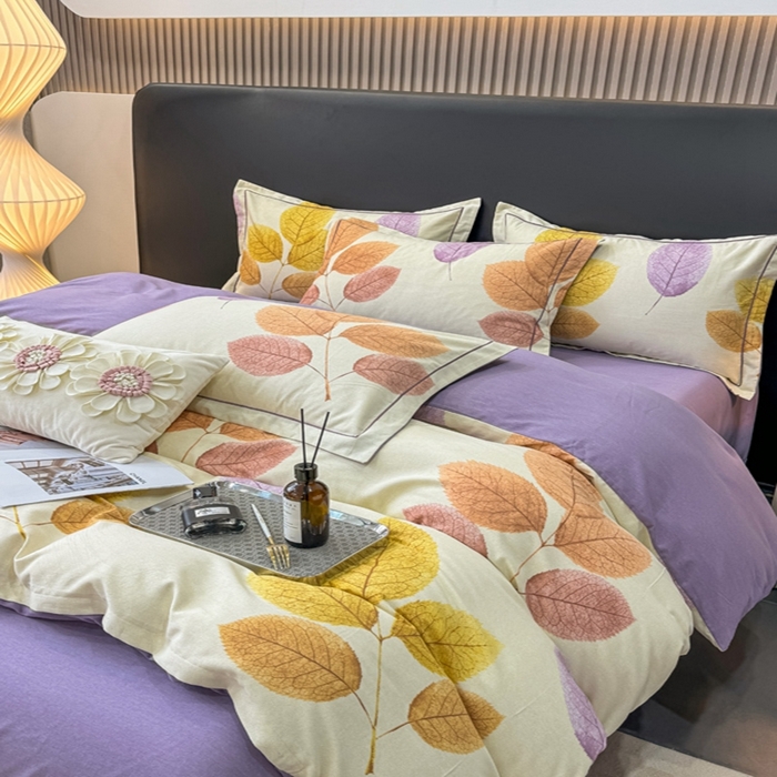 91家纺网 家纺一手货源 找家纺 昊翔 2025下半年新款全棉纯棉加厚磨毛四件套 缤纷