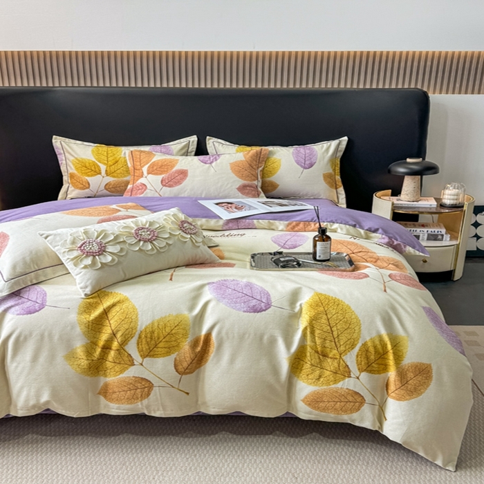 91家纺网 家纺一手货源 找家纺 昊翔 2025下半年新款全棉纯棉加厚磨毛四件套 缤纷