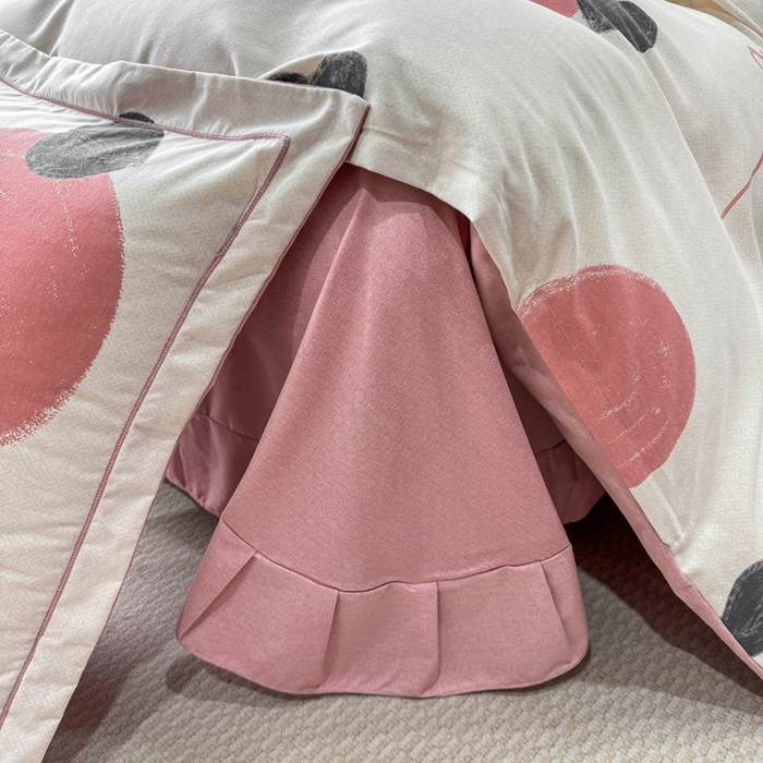 91家纺网 家纺一手货源 找家纺 昊翔 2025下半年新款全棉纯棉加厚磨毛四件套 晨光-粉