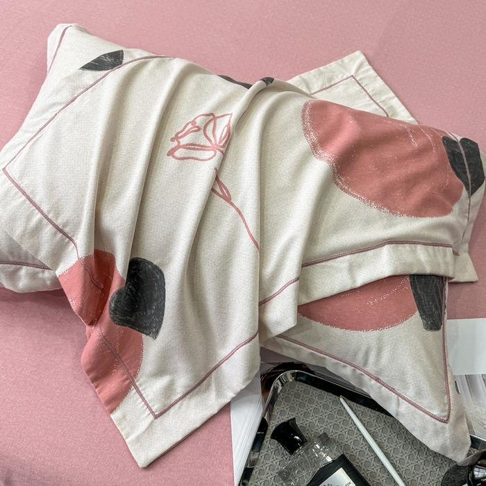 91家纺网 家纺一手货源 找家纺 昊翔 2025下半年新款全棉纯棉加厚磨毛四件套 晨光-粉