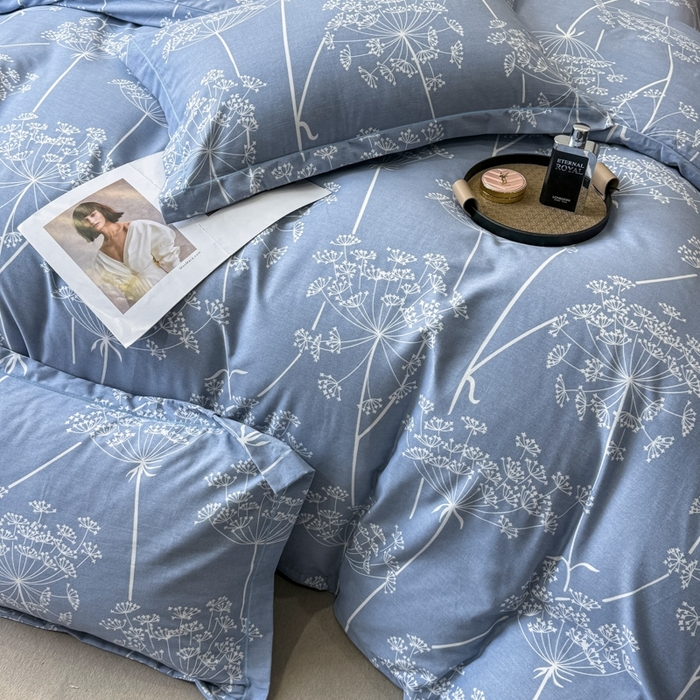 91家纺网 家纺一手货源 找家纺 昊翔 2025下半年新款全棉纯棉加厚磨毛四件套 晨暮间-灰