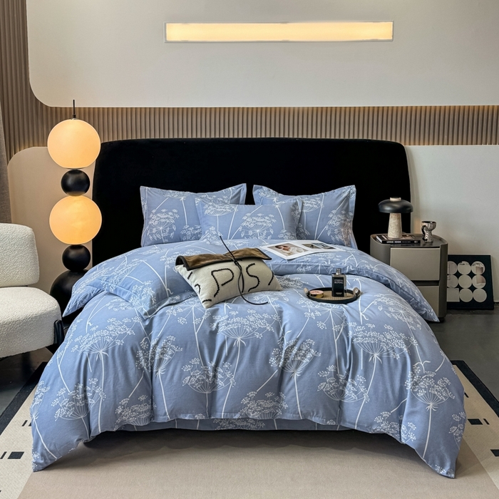 昊翔 2025下半年新款全棉纯棉加厚磨毛四件套 晨暮间-灰