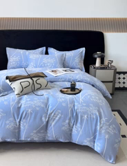 91家纺网 家纺一手货源 找家纺 昊翔 2025下半年新款全棉纯棉加厚磨毛四件套 晨暮间-灰