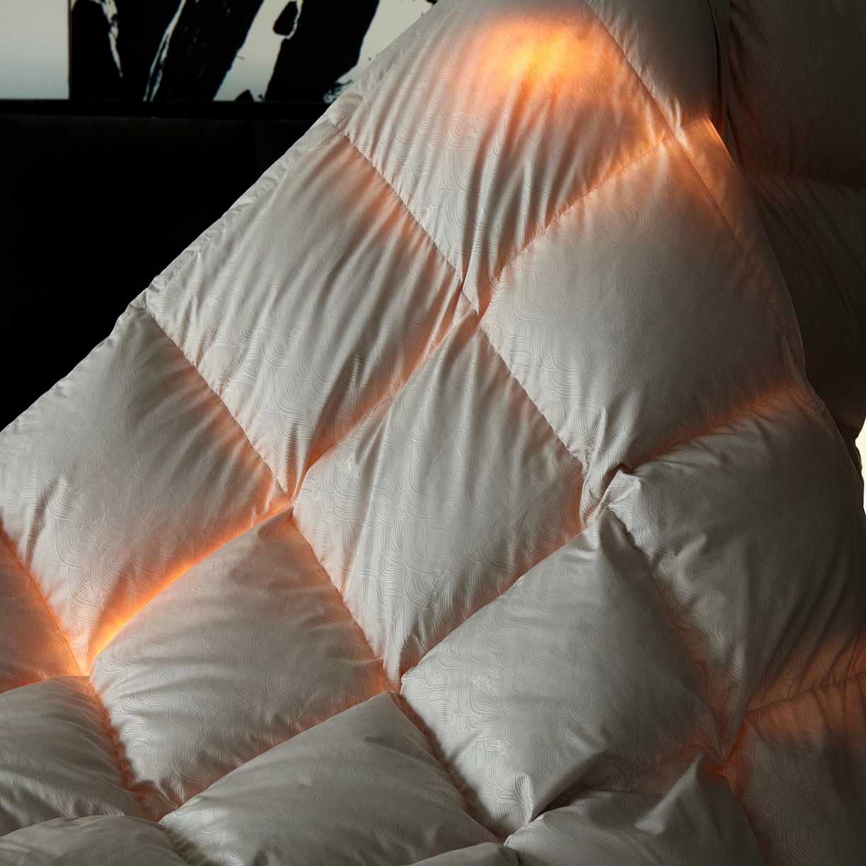 91家纺网 家纺一手货源 找家纺 御眠纺羽绒被壳 2025新款高精密全棉提花高端羽绒被壳羽绒被 灰色