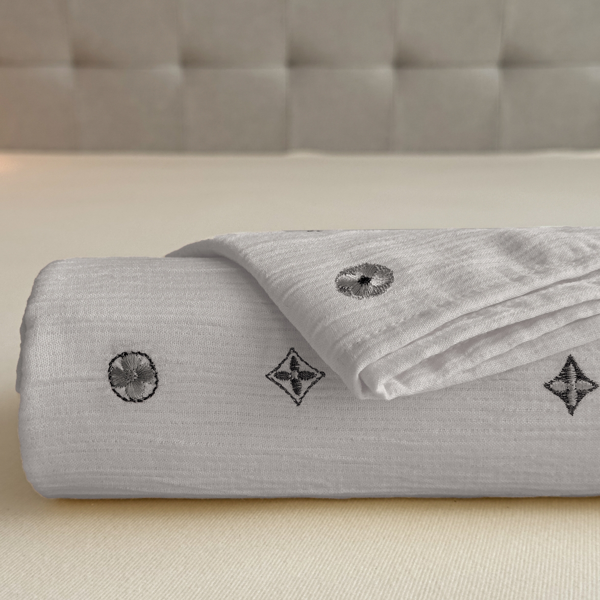 乐嘉盈 2025新款双层纱布毯 高级灰