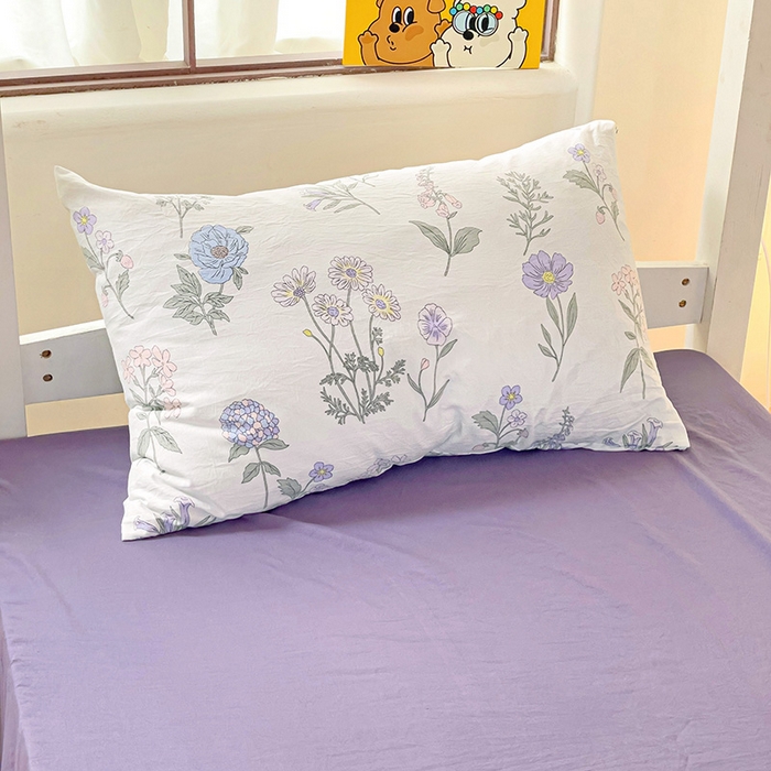 91家纺网 家纺一手货源 找家纺 海岛哥哥 2025新款云朵水洗棉学生床宿舍上下铺三件套 繁华相见